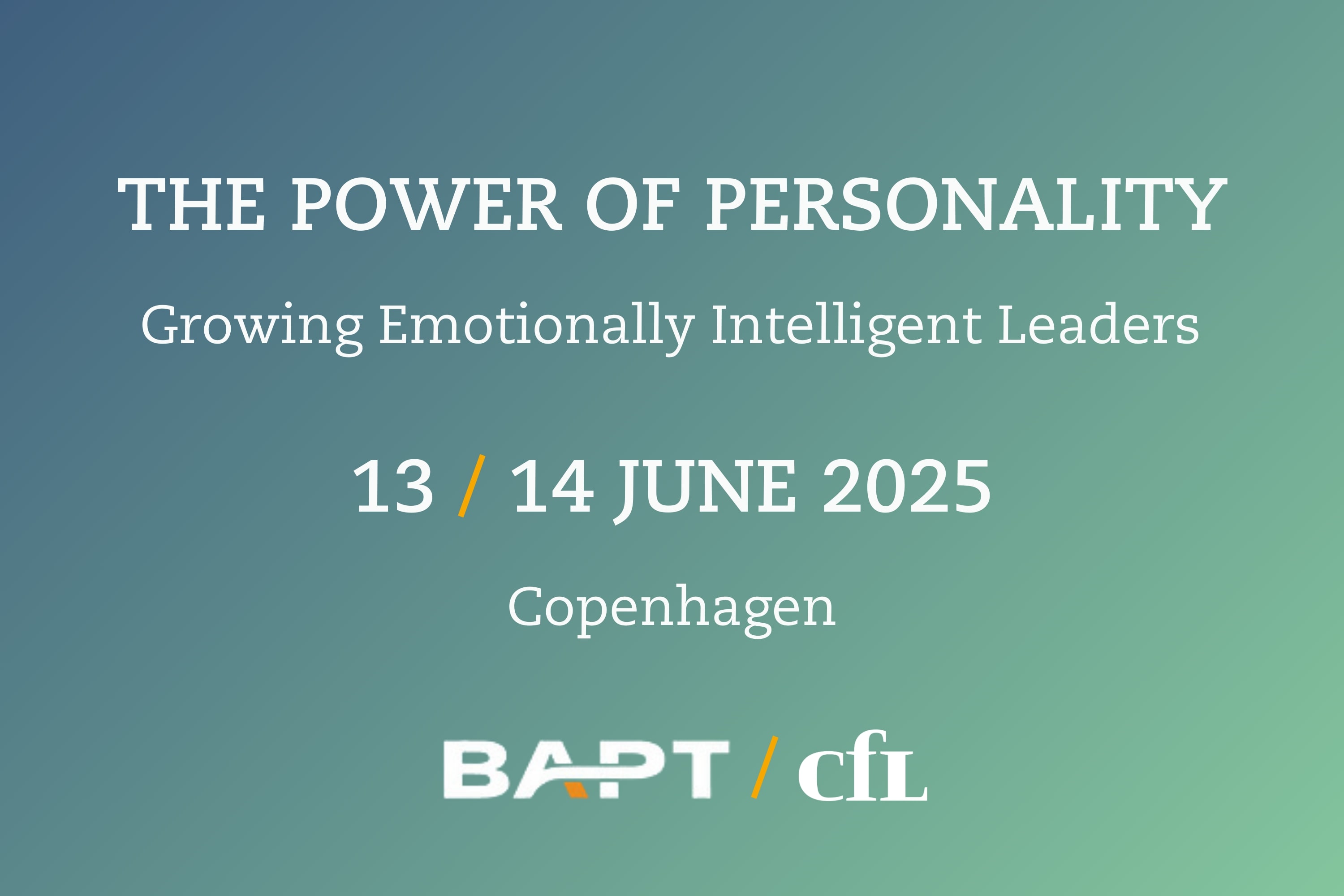 The Power of Personality - Growing Emotionally Intelligent Leaders
