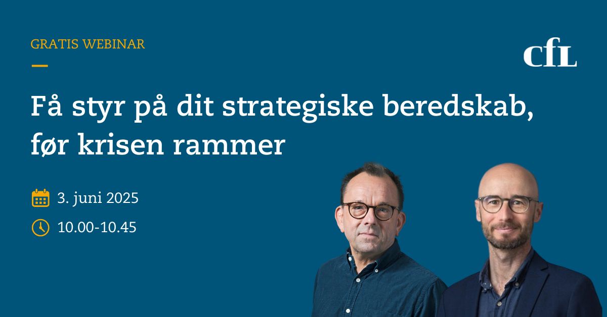 Gratis Webinar Få Styr På Dit Strategiske Beredskab